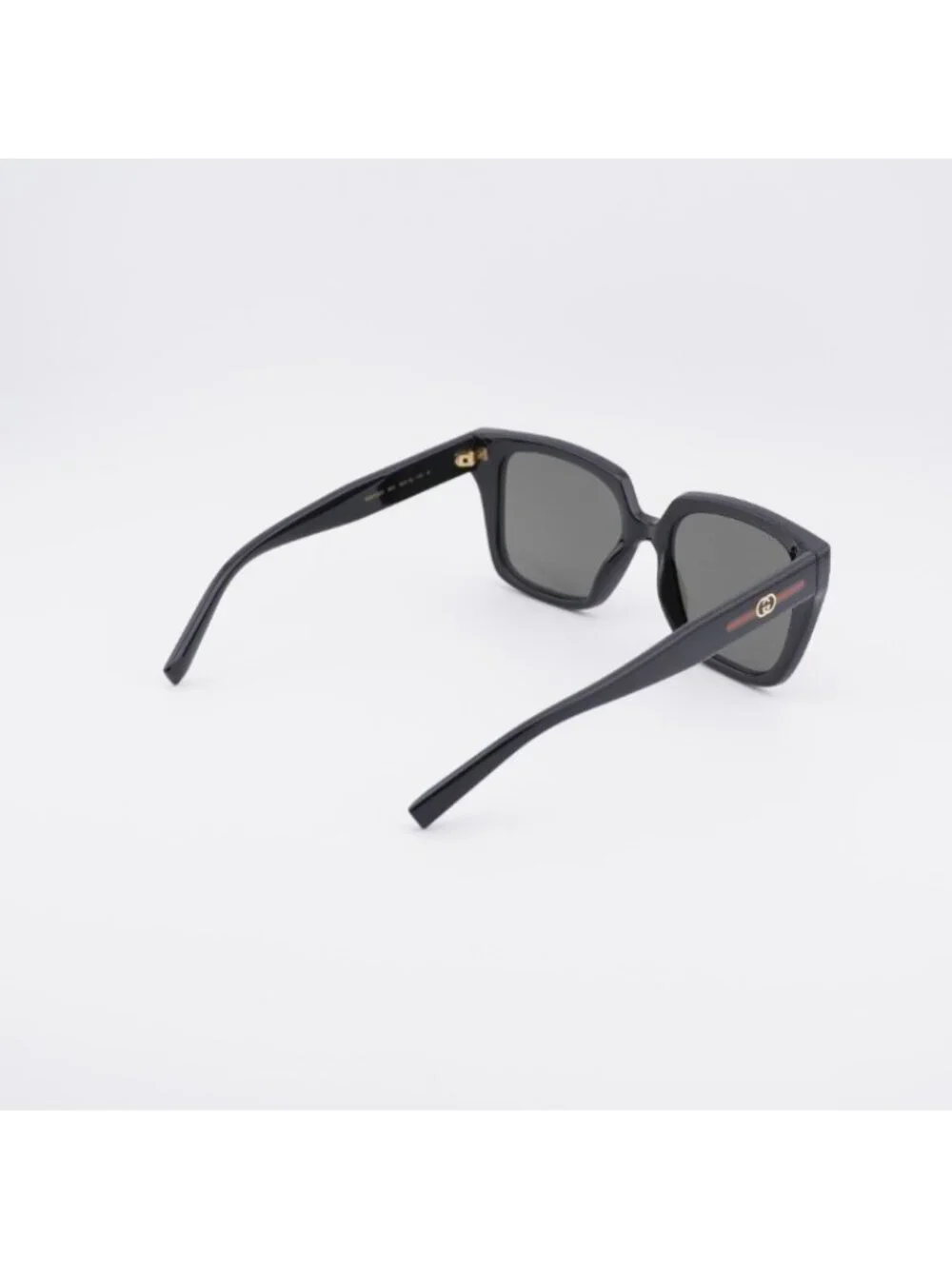 Gucci GG2102S 001 Sunglasses Black Square Frame, Grey Lenses